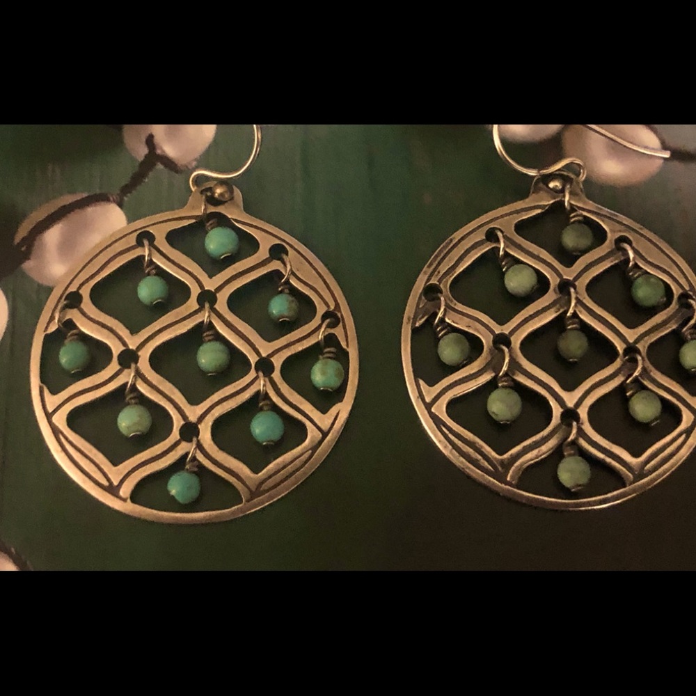 Silpada Turquoise Howlite Earrings